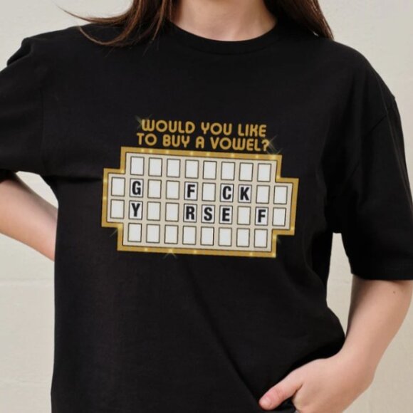 Would You Like To Buy A Vowel T-Shirt - Picture 1 of 4
